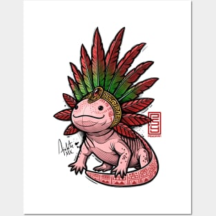 Aztec Axolotl Posters and Art